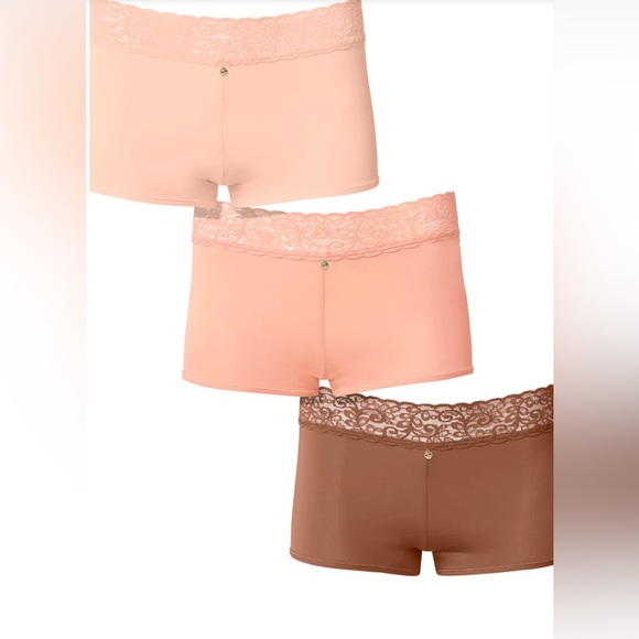 pearl by venus Other - Pearl by Venus Lace Trim Boy Short 3Pk-Multicolor-Size X Small 🤎